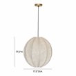Pemberly Row Modern / Contemporary White Cotton Pendant Lamp