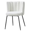 Pemberly Row Modern Cream Boucle Fabric Side Chairs (Set of 2)