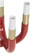 Pemberly Row Contemporary Iron and Aluminum Burgundy Candelabra