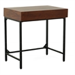 Pemberly Row Modern Rustic Top RTA Writing Desk in Chestnut/Black