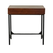Pemberly Row Modern Rustic Top RTA Writing Desk in Chestnut/Black