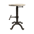Pemberly Row Adjustable Stool in Natural Driftwood/Aged Iron