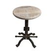 Pemberly Row Adjustable Stool in Natural Driftwood/Aged Iron