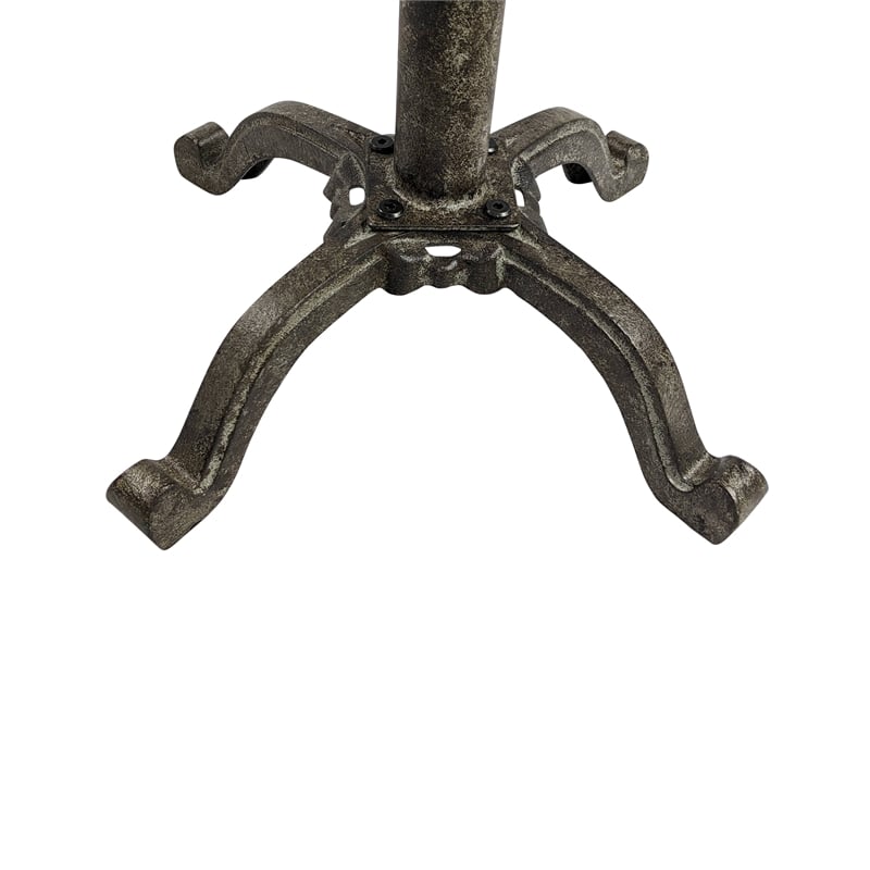Pemberly Row Adjustable Stool in Natural Driftwood/Aged Iron