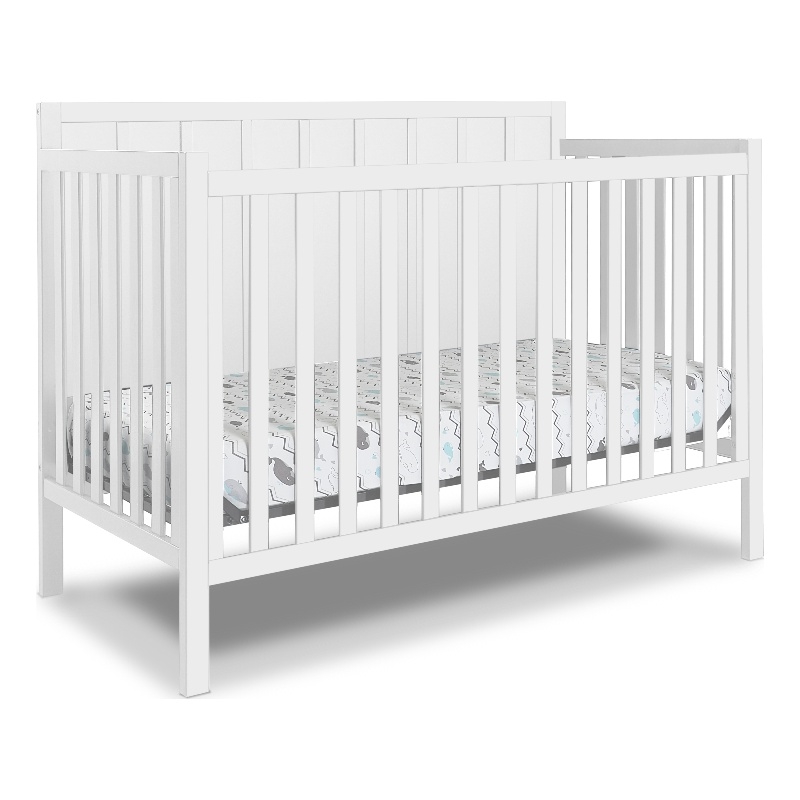 Pemberly Row Modern / Contemporary 4-in-1 Convertible Crib White