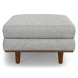Pemberly Row 33 inch Wide Modern Ottoman in Mist Gray Woven-Blend Fabric