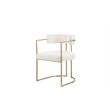 Pemberly Row Modern / Contemporary Goody Bench in Ivory Boucle