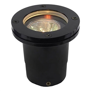 Pemberly Row Composite & Metal Well Light with Open Face Cover in Black