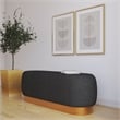 Pemberly Row Modern / Contemporary Bench in Gold and Black Boucle