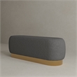 Pemberly Row Modern / Contemporary Bench in Gold and Black Boucle