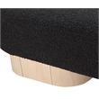 Pemberly Row Modern / Contemporary Black Boucle Fabric Bench