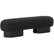 Pemberly Row Modern / Contemporary Black Boucle Fabric Bench