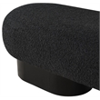 Pemberly Row Modern / Contemporary Black Boucle Fabric Bench