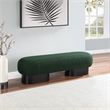 Pemberly Row Modern / Contemporary Green Boucle Fabric Bench