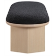 Pemberly Row Modern / Contemporary Black Boucle Fabric Bench