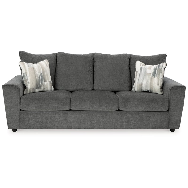 Pemberly Row Modern / Contemporary Fabric & Wood Sofa in Gray