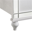 Pemberly Row Modern Solid Wood Queen Size Lighted Bed in White
