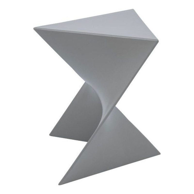 Pemberly Row Contemporary Triangle End Table in Gray Set of 2