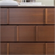 Pemberly Row Modern Detailed 6-Drawer Solid Wood Dresser 60 Inch Walnut
