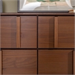 Pemberly Row Modern Detailed 6-Drawer Solid Wood Dresser 60 Inch Walnut