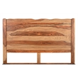 Pemberly Row Modern Live Edge Solid Wood King Panel Bed in Brown