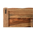 Pemberly Row Modern Live Edge Solid Wood King Panel Bed in Brown