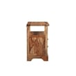 Pemberly Row 2-drawer Live Edge Solid Wood Nightstand in Brown