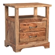 Pemberly Row 2-drawer Live Edge Solid Wood Nightstand in Brown