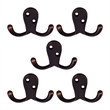 Pemberly Row Stainless Steel Double Hook in Oil Rubbed Bronze 5 Pack