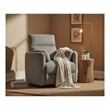 Pemberly Row Contemporary Fabric Swivel Glider Recliner in Gray