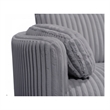 Pemberly Row Contemporary Fabric Swivel Glider Recliner in Gray