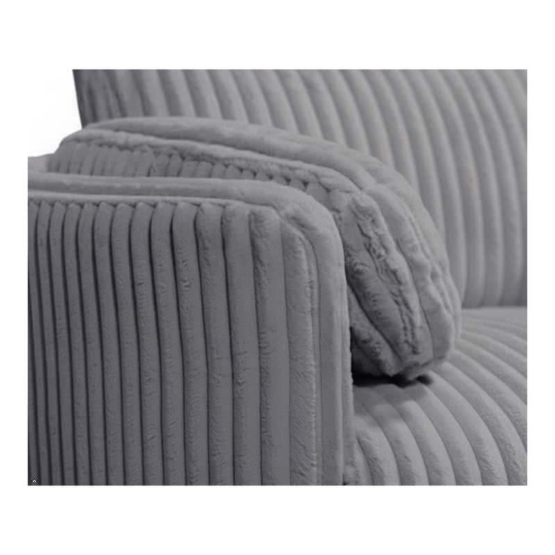 Pemberly Row Contemporary Fabric Swivel Glider Recliner in Gray