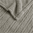 Pemberly Row Contemporary Fabric Twin Heated Blanket in Gray