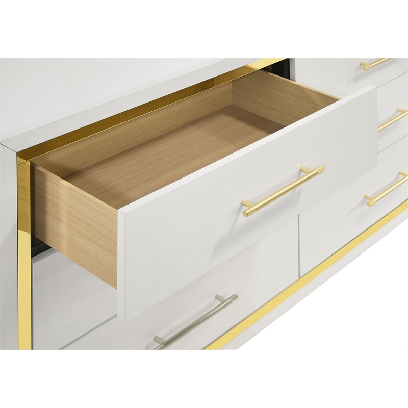 Pemberly Row 6-drawer Rectangular Wood Bedroom Dresser White
