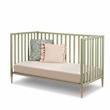 Pemberly Row Modern 3-in-1 Convertible Crib in & Natural Wood