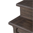 Pemberly Row 4 Piece Set of Console Bar Table & 3 Uph Console Stools in Brown