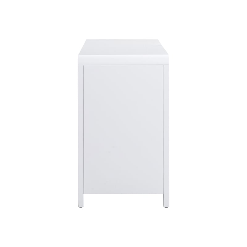 Pemberly Row Modern / Contemporary White Rattan 6 Drawer Dresser