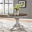 Pemberly Row Contemporary Crossing Pedestal Table Set- White
