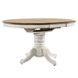 Pemberly Row Contemporary Crossing Pedestal Table Set- White