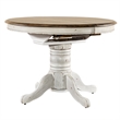 Pemberly Row Contemporary Crossing Pedestal Table Set- White