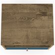 Pemberly Row 1-Drawer Wood Nightstand 1.0 in Aqua/Rustic Brown