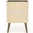 Pemberly Row 2-Drawer Wood Nightstand in Rustic Brown & 3D Prints