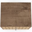 Pemberly Row 2-Drawer Wood Nightstand in Rustic Brown & 3D Prints