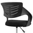 Pemberly Row Ergonomic Adjustable Swivel Mesh Fabric Drafting Chair in Black