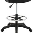 Pemberly Row Ergonomic Adjustable Swivel Mesh Fabric Drafting Chair in Black