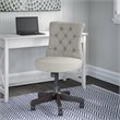 Pemberly Row Mid Back Fabric Office Chair with Adjustable Height in Light Gray