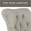Pemberly Row Mid Back Fabric Office Chair with Adjustable Height in Light Gray