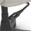Pemberly Row Mid Back Fabric Office Chair with Adjustable Height in Light Gray