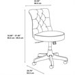 Pemberly Row Mid Back Fabric Office Chair with Adjustable Height in Light Gray