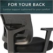 Pemberly Row High Back Contemporary Fabric Executive Office Chair in Black